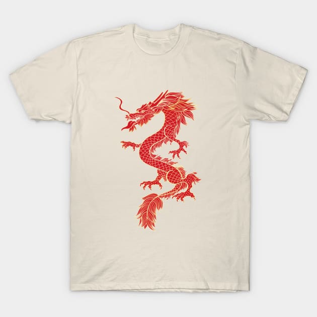 Red The Dragon Logo T-Shirt by zadara